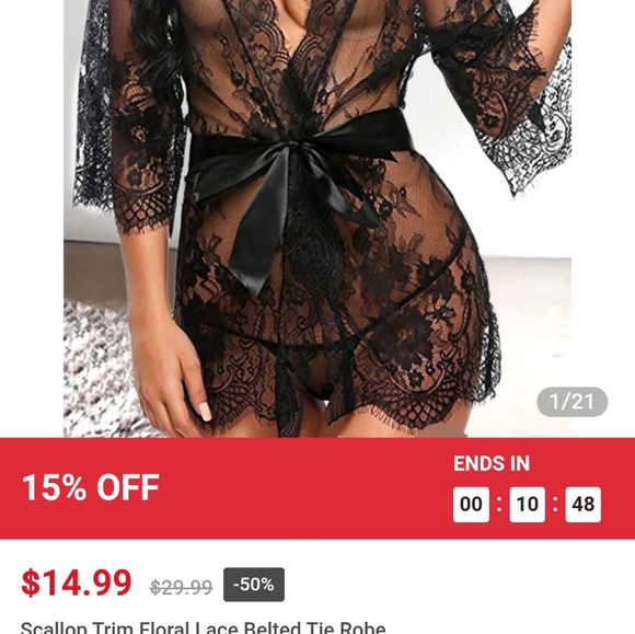 Lace Robe - Picture 3 of 4